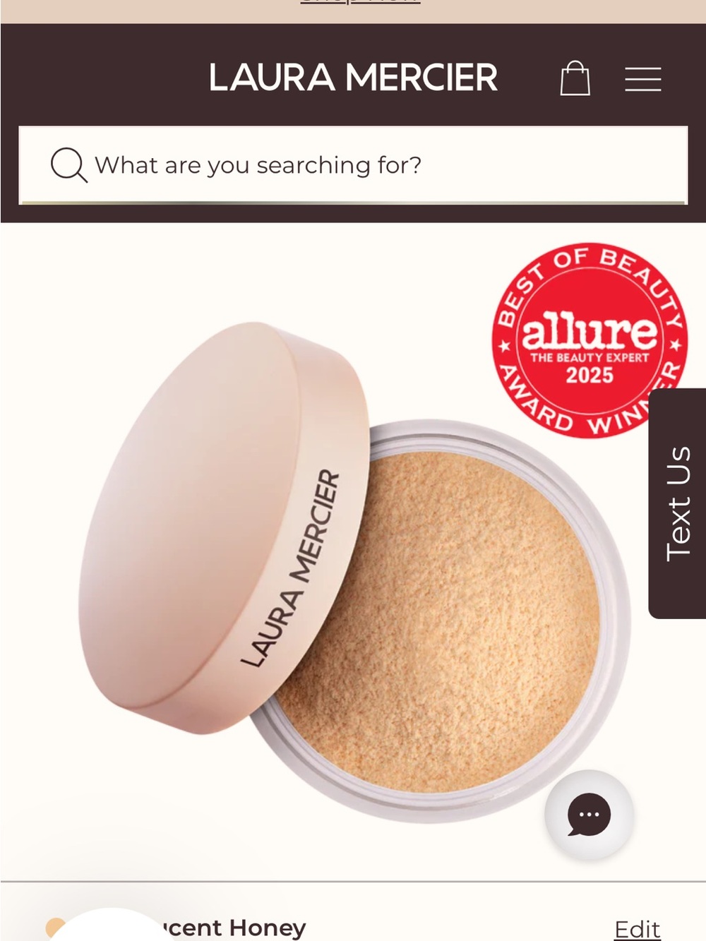 Laura Mercier Translucent-Honey Loose Talc-Free Setting Powder Ultra-Blur *NEW*